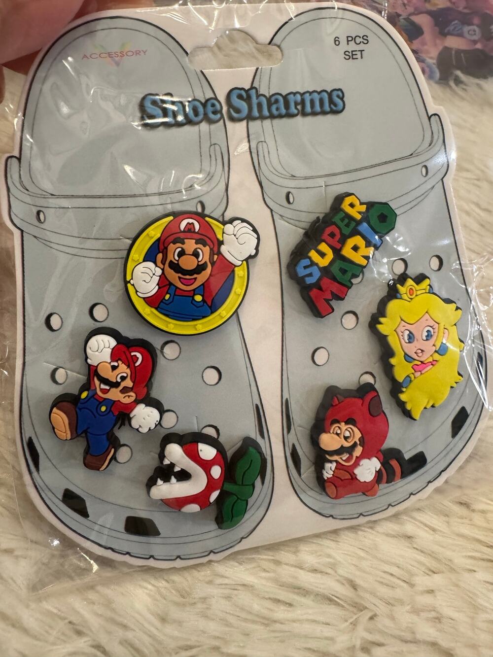 Super Mario and friends Shoe Charms that I wash 6 piece set